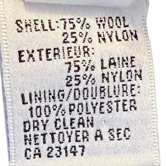 Talbots Gray Plaid Wool Side Zip Trousers Size 8 - Picture 11 of 16